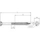 1 Stück Holzbauschrauben Senkkopf Torx verzinkt 8x100