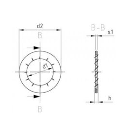 Fächerscheiben Edelstahl A2 DIN 6798 Form J