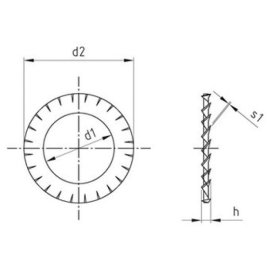 Fächerscheiben Edelstahl A2 DIN 6798 Form A