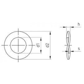 1000 Stück Federscheiben DIN 137 Edelstahl A1 B 4mm