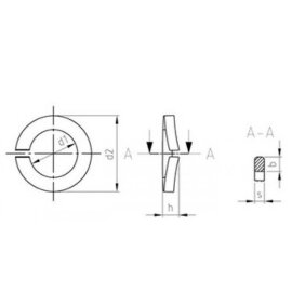 1000 Stück Federringe DIN 128 Edelstahl A1 Form A 5,0mm