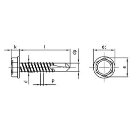 1000 Stück Bohrschraube DIN 7504-K Edelstahl A2 3,5 x 13