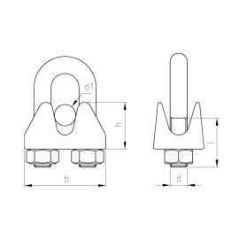 1 Stück Drahtseilklemme Edelstahl A4 3 mm