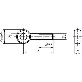 1 Stk. Augenschraube Form B DIN 444 - 4.6 M12x70