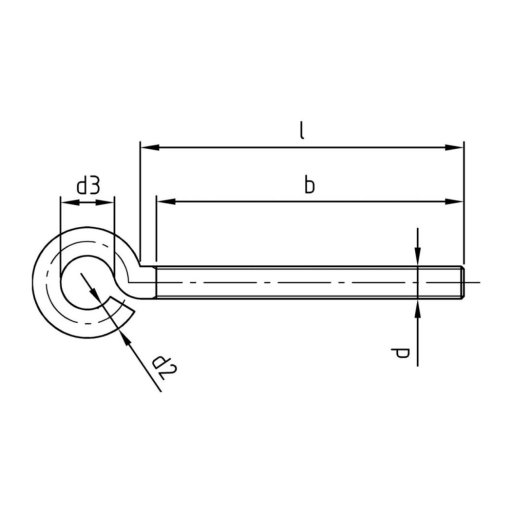 50 Stück Ringschrauben A2 M 8 x 80 mm