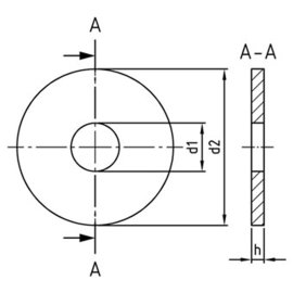 50 Stück Unterlegscheiben DIN 440 A2 15,5 mm