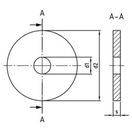 25 Stück Unterlegscheiben DIN 1052 Edelstahl A2 22 x 80 x 8 mm