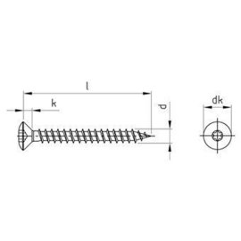 200 Stück Spanplattenschrauben Linsensenkkopf A2 Torx 4,5 x 40