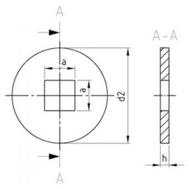 50 Stück U-Scheiben DIN 440 Form V Edelstahl A2 11,0 mm