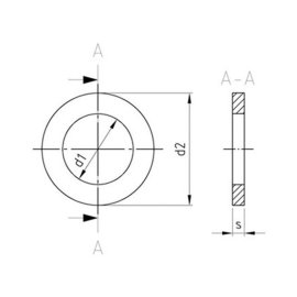 100 Stück Unterlegscheiben DIN 1440 A2 22,0 mm