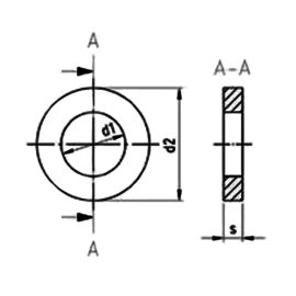 200 Stück Unterlegscheiben DIN 7349 Edelstahl A2 13,0 mm