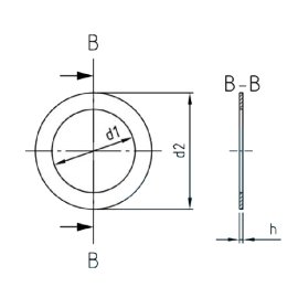 100 Stück Passscheiben DIN 988 Edelstahl A2 25 x 35 x 0,1