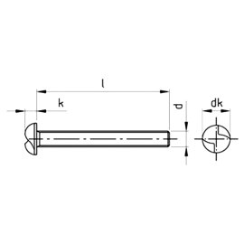 100 Stück Sicherheitsschrauben Halbrundkopf A2 M8x 45 mm