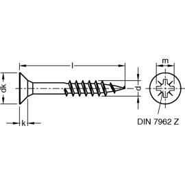 200 Stück Spanplattenschrauben Pozidrive Teilgewinde 6,0x80