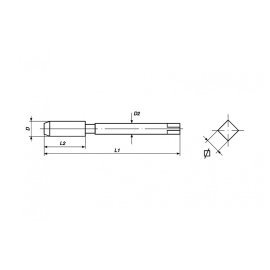 Handgewindebohrer 2-tlg. Satz DIN 2181 HSS-G Linksgewinde MF