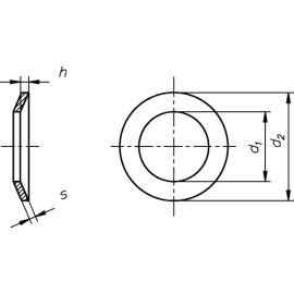 Tellerfedern DIN 2093 blank