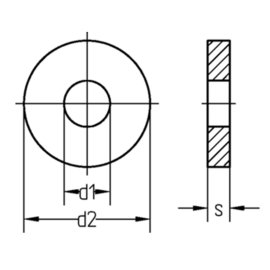 Koch-Werkzeuge: Unterlegscheibe DIN 6340 für Schrauben M10 Bohrungs-Ø 10,5  mm AMF