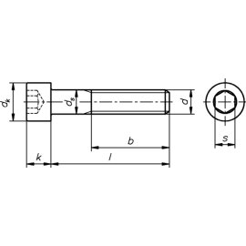 500 Stück Zylinderschrauben mit Innensechskant DIN 912 / ISO 4762 12.9 M3 x 8 blank