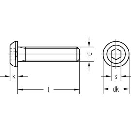 200 Stück Linsenschrauben ISO 7380-1 10.9 galv. verzinkt getempert M10 x 16