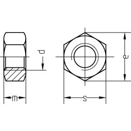 100 Stück Sechskantmuttern DIN 934 Kl.8 blank M20