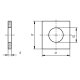 100 Stück Vierkantscheiben DIN 436 galv. verzinkt 13,5 mm