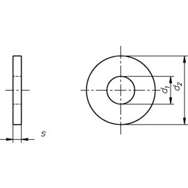 50 Stück Unterlegscheiben DIN 9021 galv. verzinkt 20mm ( M18 )