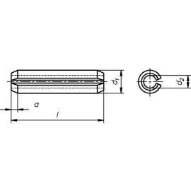 500 Stück Spannstifte DIN 1481 blank 5 x 18