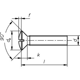 100 Stück Linsensenkschrauben mit Schlitz DIN 964 Messing vernickelt M4 x 30