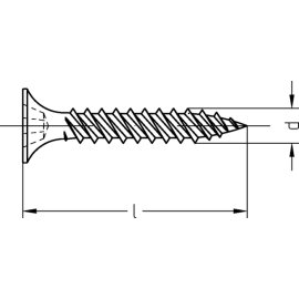 500 Stück Schnellbauschrauben Feingewinde 3,9 x 55 mm