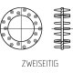 1 Stück Einpreßdübel Geka zweiseitig 65mm