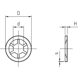 100 Stück Achsenklemmringe bräunlich bzw. bläulich lackiert 5 mm