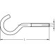 25 Stk. Gebogene Schraubhaken mit metrischem Gewinde M6 x 60