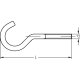 25 Stk. Gebogene Schraubhaken mit metrischem Gewinde M8 x 80