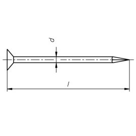 2,5 kg Drahtstifte blank Senkkopf  1,8 x 35 mm  