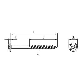 100 Stk. Tellerkopf Holzbauschrauben A2 8,0x30 TX40