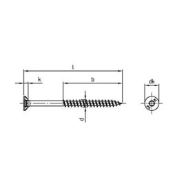 100 Stück Senkkopf Holzbauschrauben A2 8,0x160/80 TX40