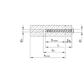 100 Stück Betonschrauben MULTI-MONTI-plus P, Rundkopf, T-Drive, verzinkt blau 6x50 mm