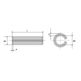 1000 Stück Spannstifte ISO 8752 Edelstahl A1 geschlitzt 3x8