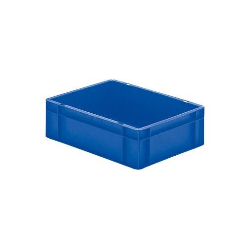 Transport-Stapelkasten 400x300x120 mm blau, geschlossen ohne Griffloch