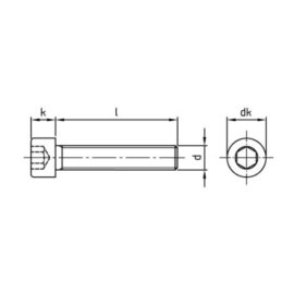 500 Stück Zylinderschrauben ISO 4762 (DIN 912) A2 M 2,5x5