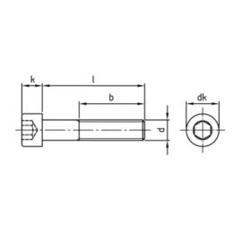 100 Stück Zylinderschrauben ISO 4762 (DIN 912) A4 M6 x 190