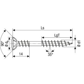 100 Stk. SPAX Fassadenschrauben mit Fixiergewinde Edelstahl A2  4,5 x 70/31