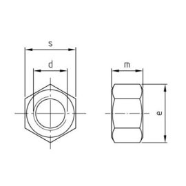 100 Stk. Sechskantmuttern DIN 934 A2-70 M 10x1,25 Feingewinde