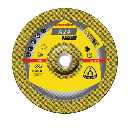 1 Stück Schruppschreibe A24 Extra Metall 115 x 6 x 22,23 mm gekröpft Klingspor