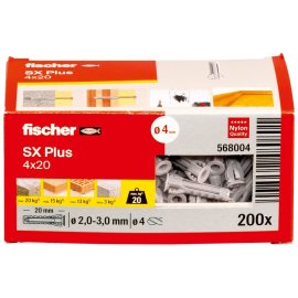 200 Stück Fischer Spreizdübel SX Plus 4x20 mm