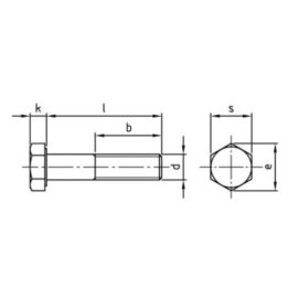 25 Stück Sechskantschrauben DIN 931 A2 M20 x 65