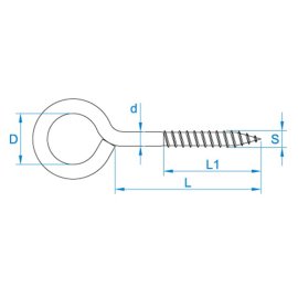 100 Stück Ringschrauben verzinkt 8x4 mm