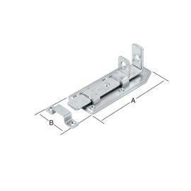 1 Stk. Türschlossriegel gerade verzinkt 140 x 56 mm