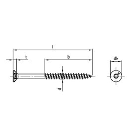 500 Stück Spanplattenschrauben A2 Torx TG 3,0x25/18 TX10