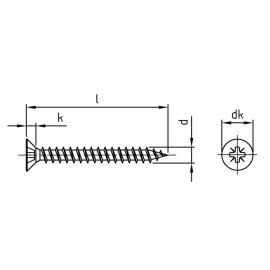 500 Stück Spanplattenschrauben A2 PZ VG 3,5x25